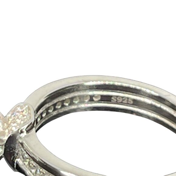 Moissanite (3 cts. t.w.) Sterling Silver Engagement Ring (Sz 6) *GRA Certified* - Picture 10 of 16